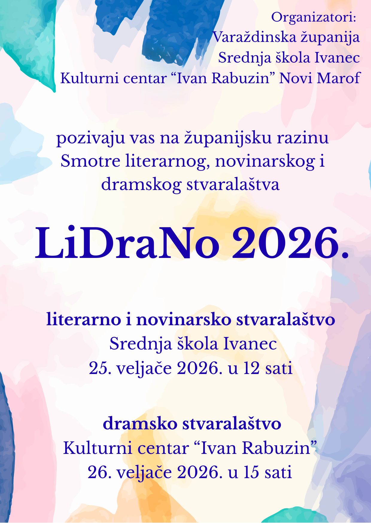 Smotra LiDraNo 2026. pozivnica